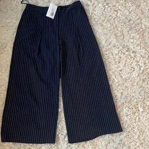 Palazzo style wide length  pinstriped pants